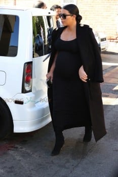 A very pregnant Kim Kardashian out  shopping in Beverly Hills