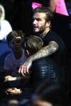 David Beckham takes his sons, Romeo and Cruz, to watch Rafael Nadal and Novak Djokovic compete in the semi-finals