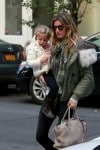 Gisele arrives at her NYC  hotel with daughter Vivian Brady