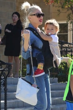 Gwen Stefani With Son Apollo leaving church on November 8th 2015
