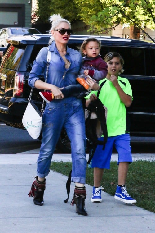 Gwen Stefani attends Sunday Service with son APollo and Kingston Rossdale