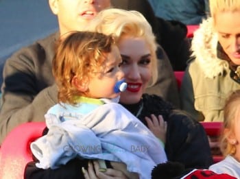 Gwen Stefani with son Apollo at Disneyland