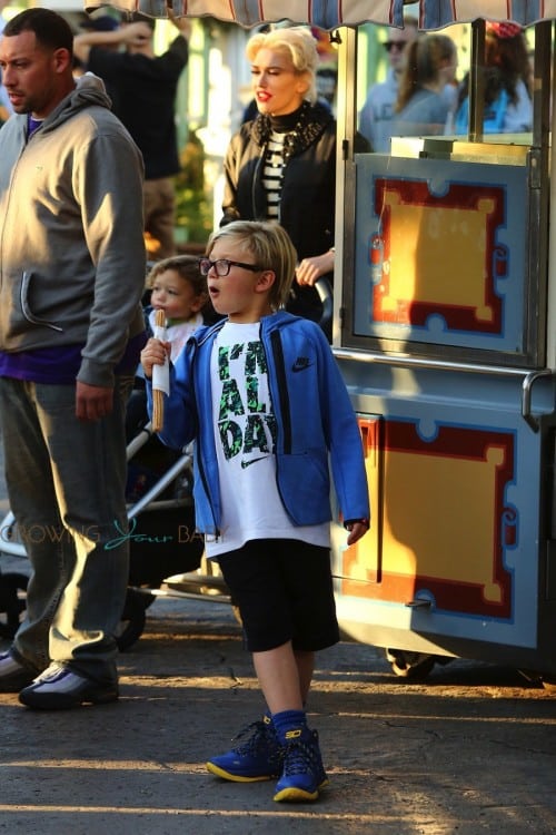 Gwen Stefani with son Zuma at Disneyland