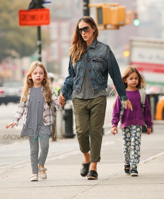 Sarah Jessica Parker does the school run with Marion and Tabitha Broderick