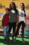 Shar Jackson at the Premiere of 20th Century Fox's 'The Peanuts Movie' with her kids Kori and Kaleb Federline