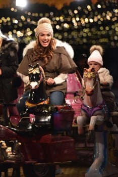 Tamara Eccleston at Winter Wonderland with daughter Sophia Rutland