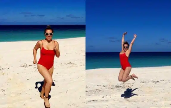 alyssa milano in her baywatch bathing suit