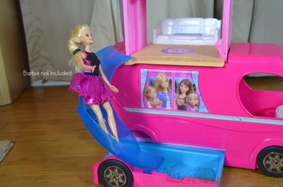 barbie pop up camper - pool