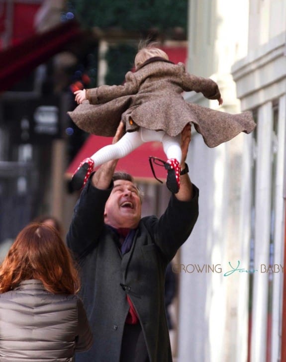 Alec Baldwin out shopping with daughter Carmen in Madrid