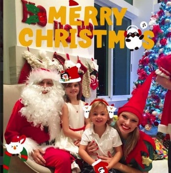 Alessandra Ambrosio's kids Noah and Anja Mazur Christmas 2015