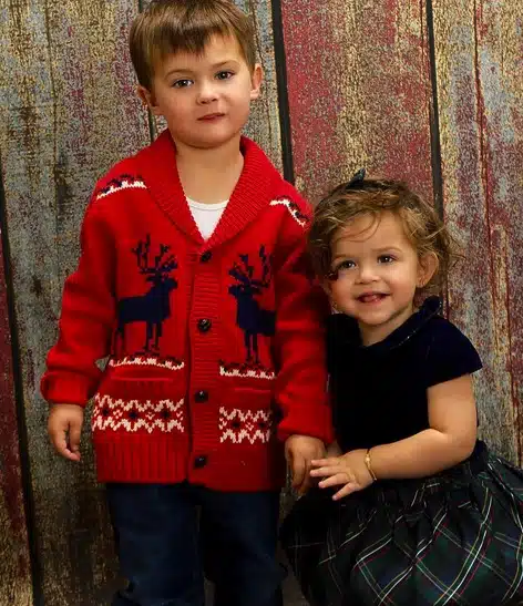 Alyssa Milano's kids Milo and Elizabella Bugliari Christmas 2015