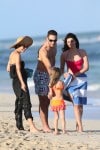 Bethenny Frankel and daughter Bryn Hoppy at the beach in Malibu  with Brittny Gastineau and Simon Huck