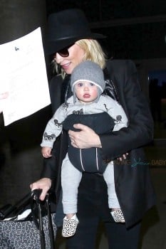 Cate Blachett spotted arriving to LAX with daughter Edith Vivian