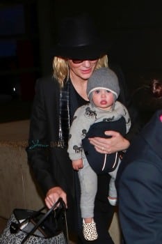 Cate Blachett spotted  arriving to LAX with daughter Edith Vivian