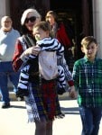 Gwen Stefani leaves church in LA with sons Kingston and Apollo Rossdale