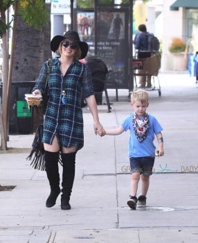 Hilary Duff Steps Out With Son Luca Comrie In Studio City