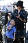 Hilary Duff goes shopping in Beverly Hills with son Luca Comie