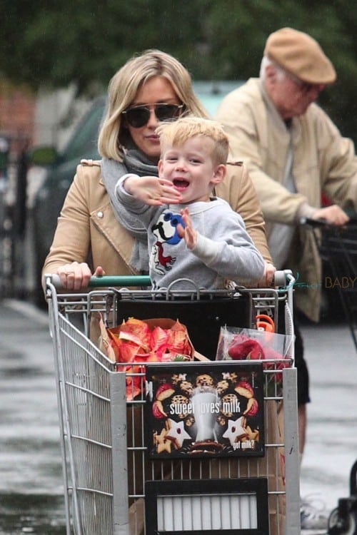 Hilary Duff shops with her son Luca in LA
