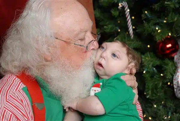 Jaxon Buell with Santa