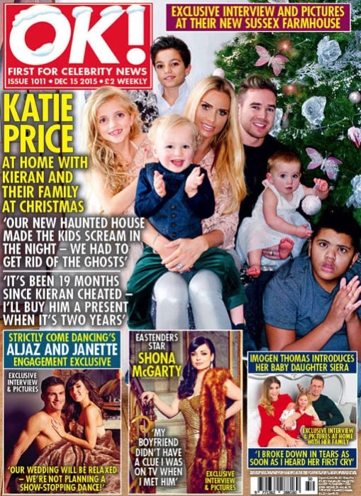 Katie Price and husband Kieran Hayler cover OK Magazine with her 5 kids, Junior, Princess, Harvey, Jett and Bunny