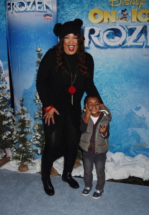 Kym Whitley, Joshua Whitley at the premiere of Disney On Ice's 'Frozen' at Staples Center LA