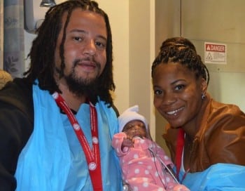 Megan Smith and Eric Pegues with their daughter E'Layah Faith Pegues