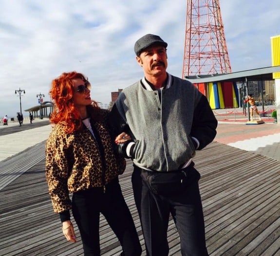 Naomi Watts and Liev Schreiber on the set of the Bleeder