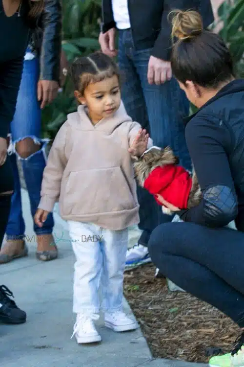 North West goes shopping in Woodland Hills, California