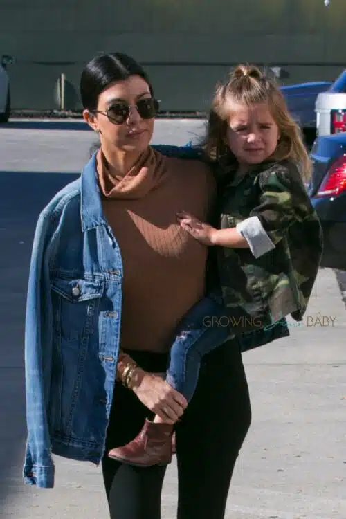 Penelope Disick and Kourtney Kardashian shopping in Woodland Hills, California