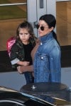 Penelope Disick and Kourtney Kardashian shopping  in Woodland Hills, California