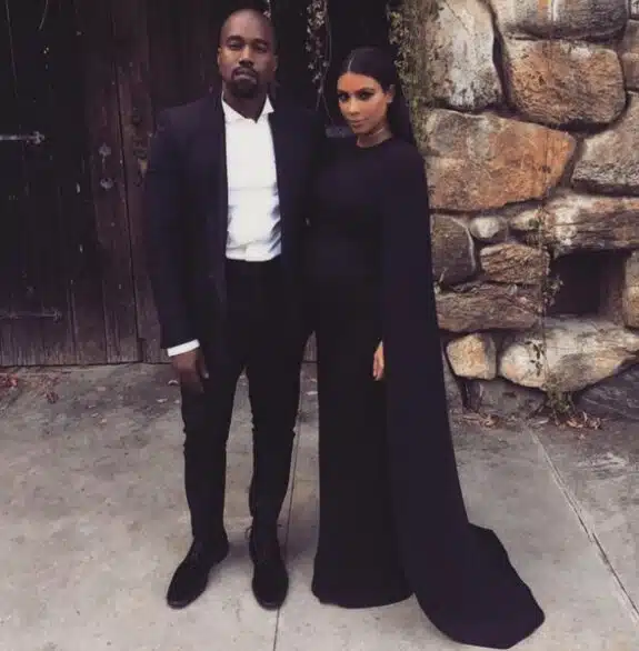 Pregnant Kim Kardashian and husband Kanye West