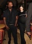 Pregnant Kim Kardashian and husband Kanye West at Bouchon