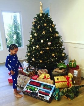 Tia Mowry's son Cree Hardrict Christmas 2015