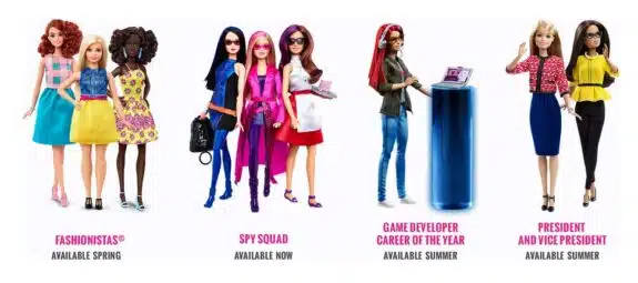 2016 barbie dolls careers