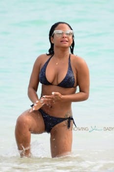 Christina Milian Enjoys A Beach Day In Miami