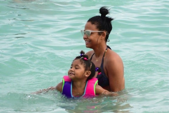Christina Milian Enjoys A Beach Day With Her Daughter Violet In Miami