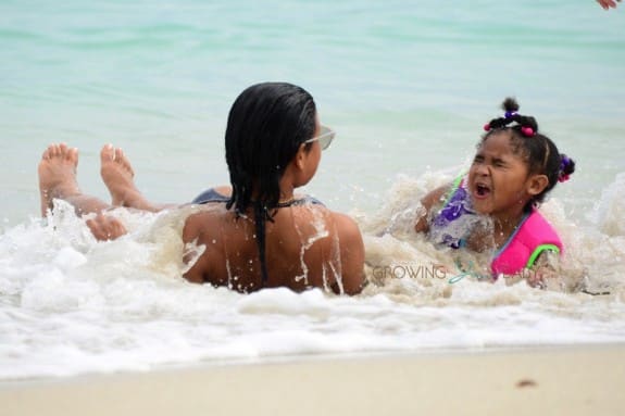 Christina Milian Enjoys A Beach Day With Her Daughter Violet Nash In Miami