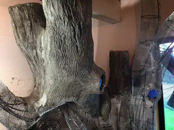 Dad Creates Magical Treehouse in Daughter's Room - CONCRETE PHASE
