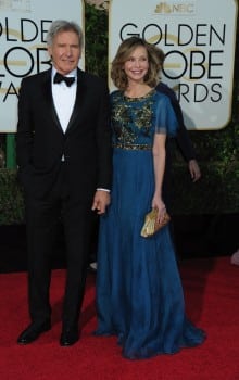 Harrison Ford, Calista Flockhart at the 73rd Annual Golden Globes Awards
