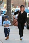 Hilary Duff and son Luca stop by Starbucks