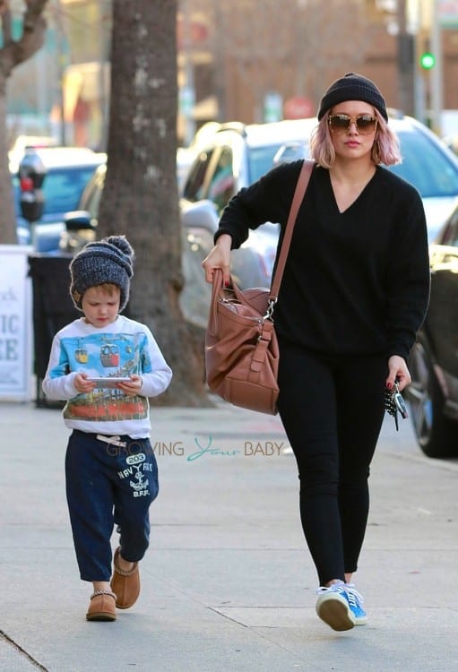 Hilary Duff Grabs A Snack With Her Son