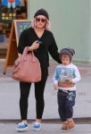Hilary Duff & son Luca stop by Starbucks