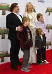 Jack Black, son Samuel Jason Black, Kate Hudson, Ryder Robinson, Bingham Robinson at Dream Works and Twentieth Century Fox present the World Premiere for Kung Fu Panda 3