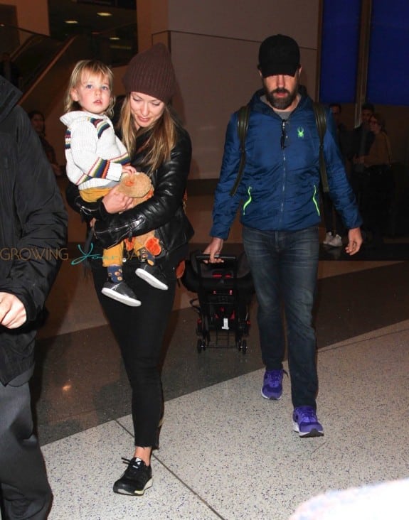 Jason Sudeikis & Olivia Wilde Arrive At LAX With Their Son Otis