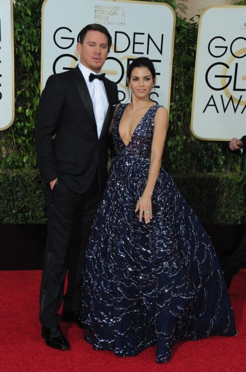 Jenna Dewan Tatum and Channing Tatum at the 73rd Annual Golden Globes Awards