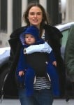 Keira Knightley takes a New Years Day stroll with her baby Edie