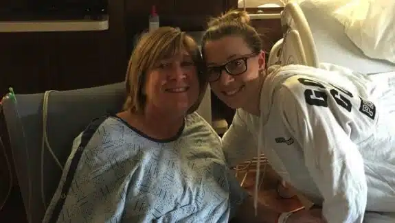 Kelley McKissack and Tracey Thompson with daughter Kelcey