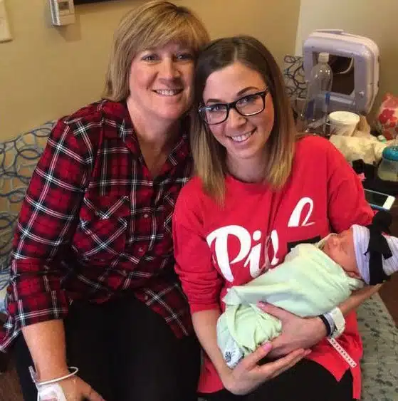 Kelley McKissack and Tracey Thompson with daughter Kelcey