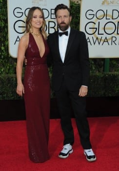 Olivia Wilde and Jason Sudekeis at the 73rd Annual Golden Globes Awards