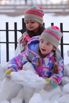 Sarah Jessica Parker's twins Tabitha and Marion Broderick enjoy a snowday
